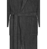Cawö heren badjas met kapuchon donker grijs, Sauna Time 833, basalt (77)