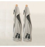 Cawö handdoekenlijn Cute Cats platin-basalt 6263/70, vanaf