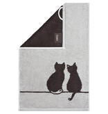 Cawö handdoekenlijn Cute Cats platin-basalt 6263/70, vanaf