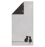 Cawö handdoekenlijn Cute Cats platin-basalt 6263/70, vanaf