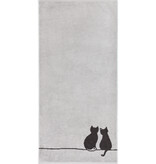 Cawö handdoekenlijn Cute Cats platin-basalt 6263/70, vanaf