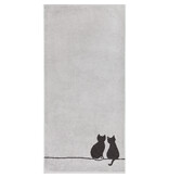 Cawö handdoekenlijn Cute Cats platin-basalt 6263/70, vanaf