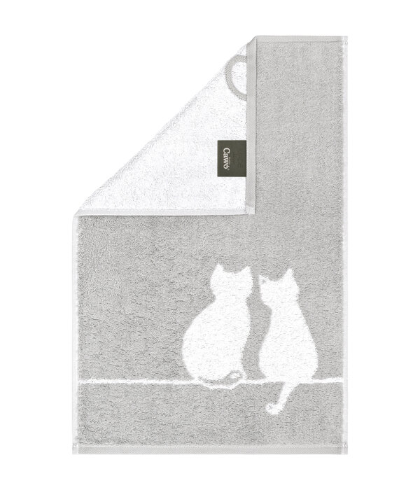 Cawö handdoekenlijn Cute Cats platin-weiß 6263/76, vanaf