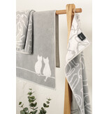 Cawö handdoekenlijn Cute Cats platin-weiß 6263/76, vanaf