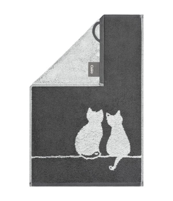 Cawö handdoekenlijn Cute Cats  basalt/platin 6263/77, vanaf