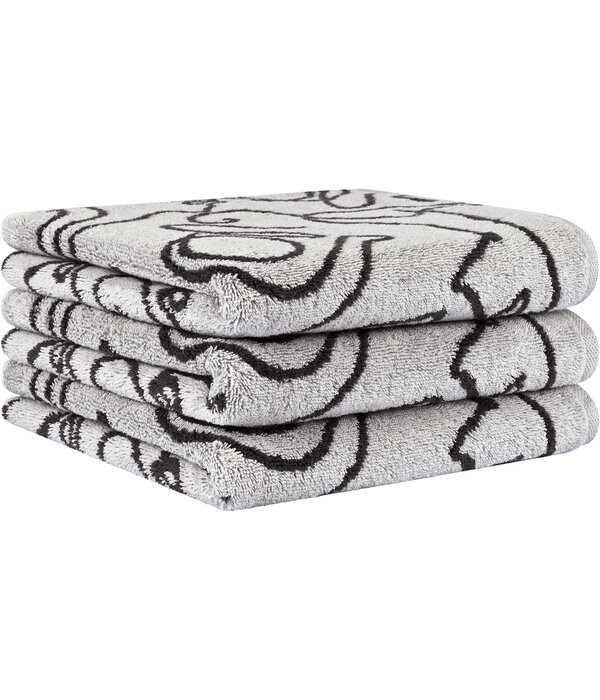 Cawö handdoekenlijn Cute Cats platin-basalt 6264/70, vanaf