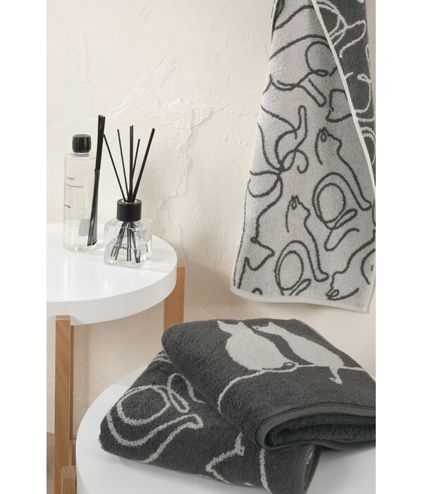 Cawö handdoekenlijn Cute Cats  basalt/platin 6263/77, vanaf