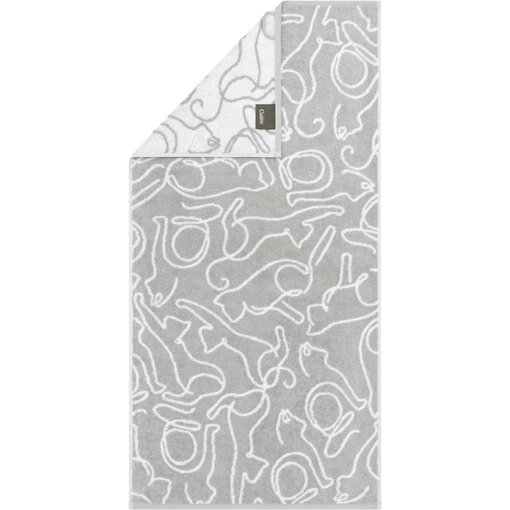 Cawö handdoekenlijn Cute Cats platin-weiß 6264/76, vanaf