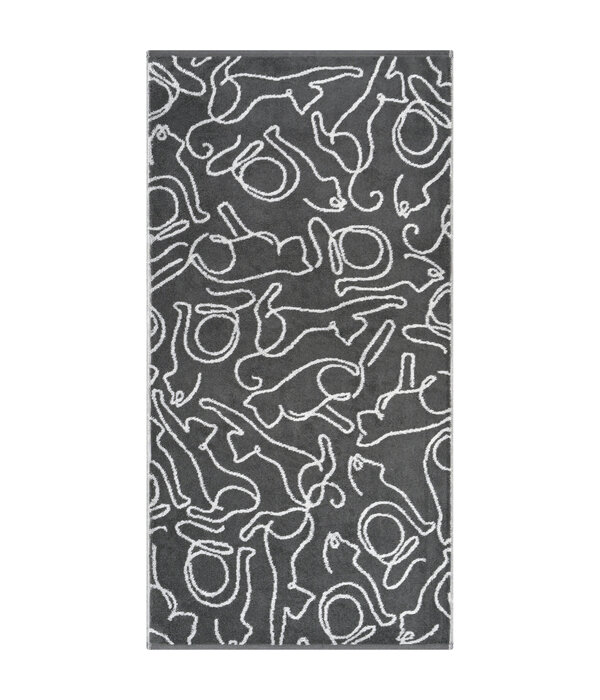 Cawö handdoekenlijn Cute Cats  basalt/platin 6264/77, vanaf