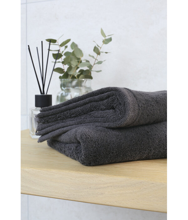 Cawö donkergrijze handdoekenlijn Lifestyle basalt, uni 7007 (740)