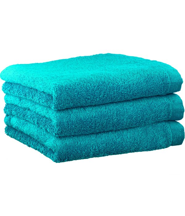 Cawö turquoise handdoekenlijn Lifestyle türkis, uni 7007 (430)