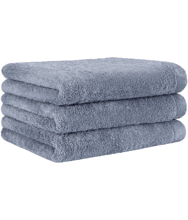Cawö vergrijsd blauwe handdoekenlijn Lifestyle nordic blue, uni 7007 (187)