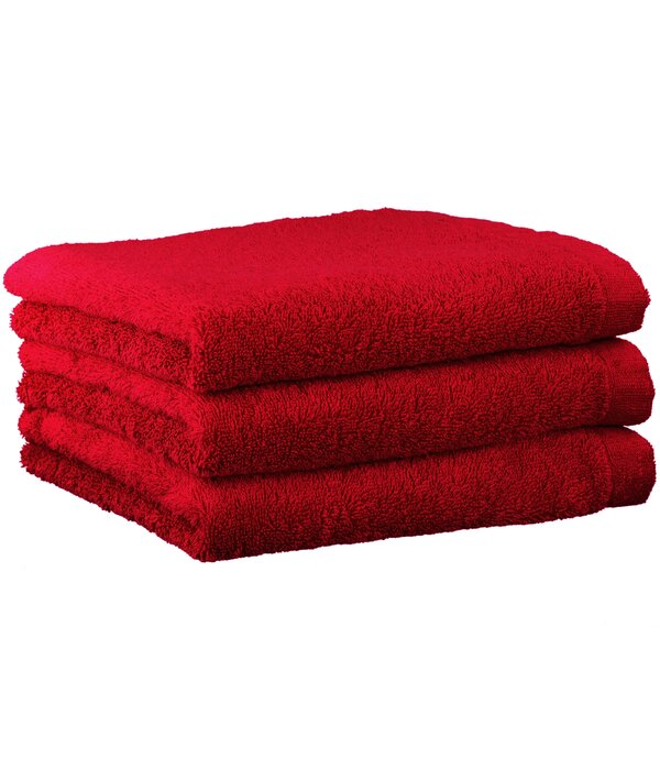 Cawö rode handdoekenlijn Lifestyle rot, uni 7007 (203)