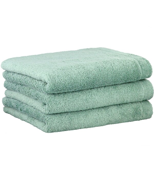 Cawö zeegroene handdoekenlijn Lifestyle seegrun, uni 7007 (455)