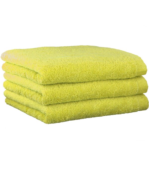 Cawö fluoriserend gele handdoekenlijn Lifestyle lemon, uni 7007 (501)