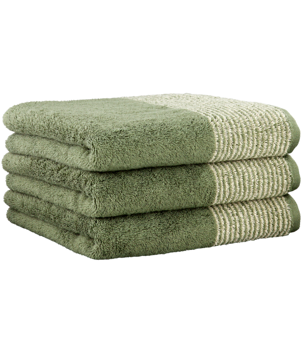 Cawö groene handdoekenlijn Two-Tone 590, field (34)