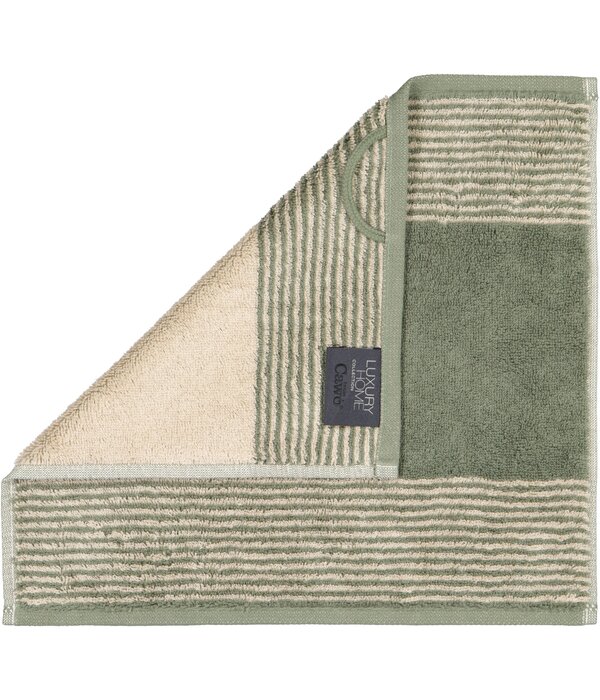 Cawö groene handdoekenlijn Two-Tone 590, field (34)