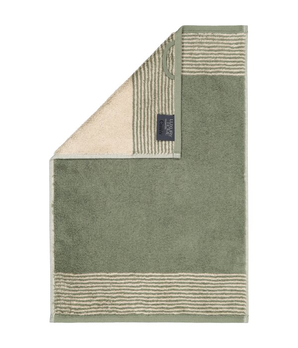 Cawö groene handdoekenlijn Two-Tone 590, field (34)