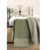 Cawö groen gestreepte handdoekenlijn Two-Tone 480, field (34)