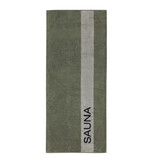 Cawö groene saunalakens Sauna 6238, field (47),  80x200 cm
