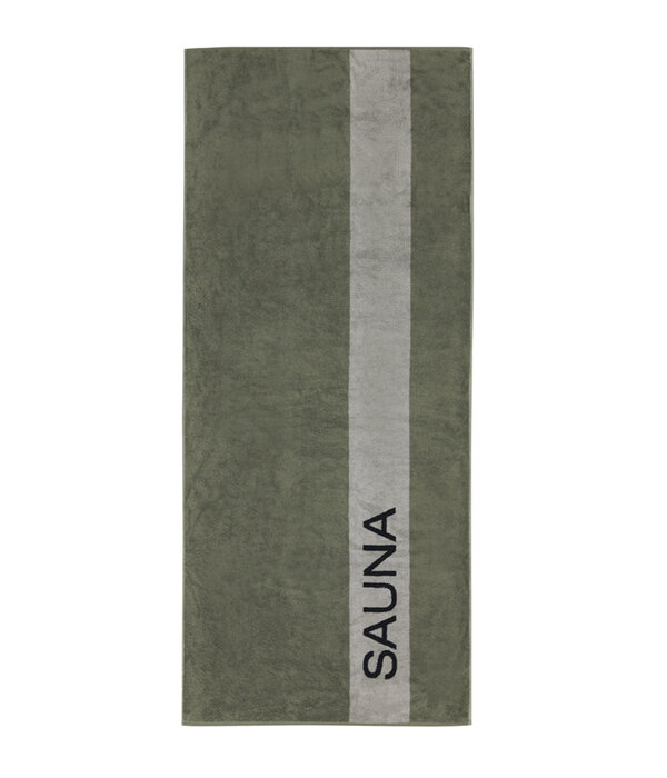 Cawö groene saunalakens Sauna 6238, field (47),  80x200 cm