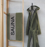 Cawö groene saunalakens Sauna 6238, field (47),  80x200 cm