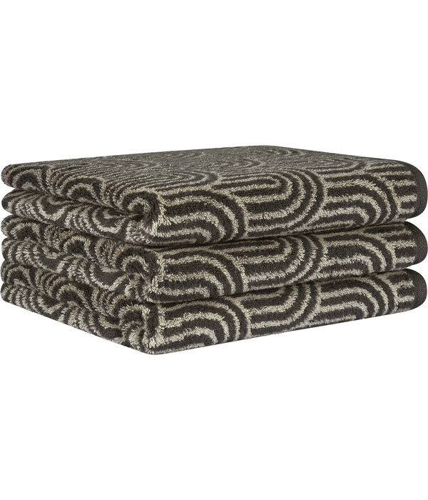 Cawö handdoekenlijn Maison Arcs basalt (37), 6268
