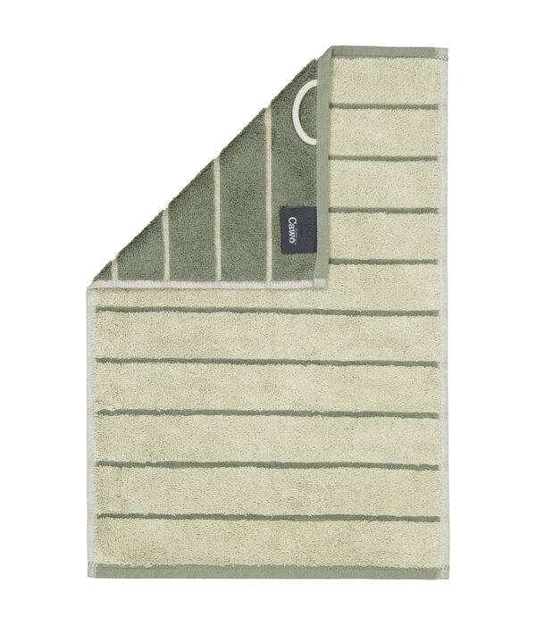 Cawö gestreepte handdoekenlijn Balance 6232, wasabi (44)