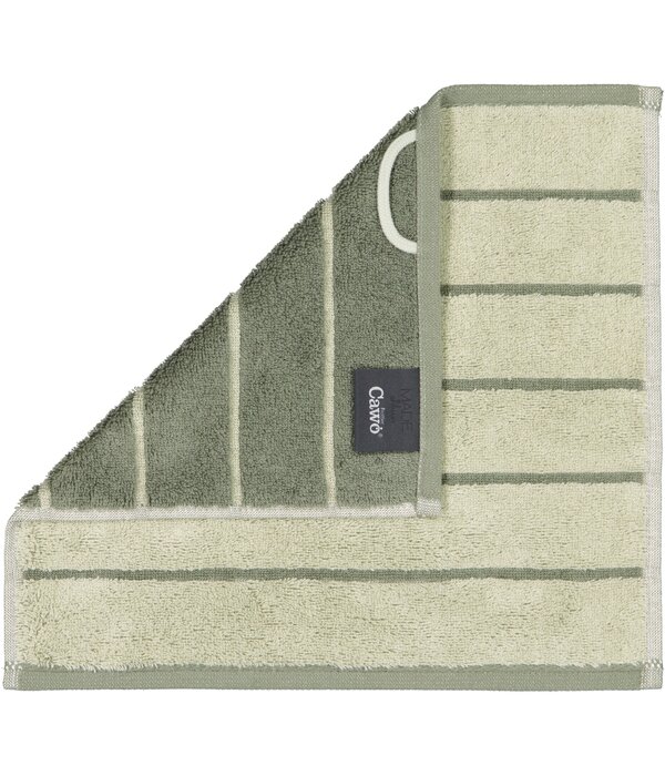 Cawö gestreepte handdoekenlijn Balance 6232, wasabi (44)