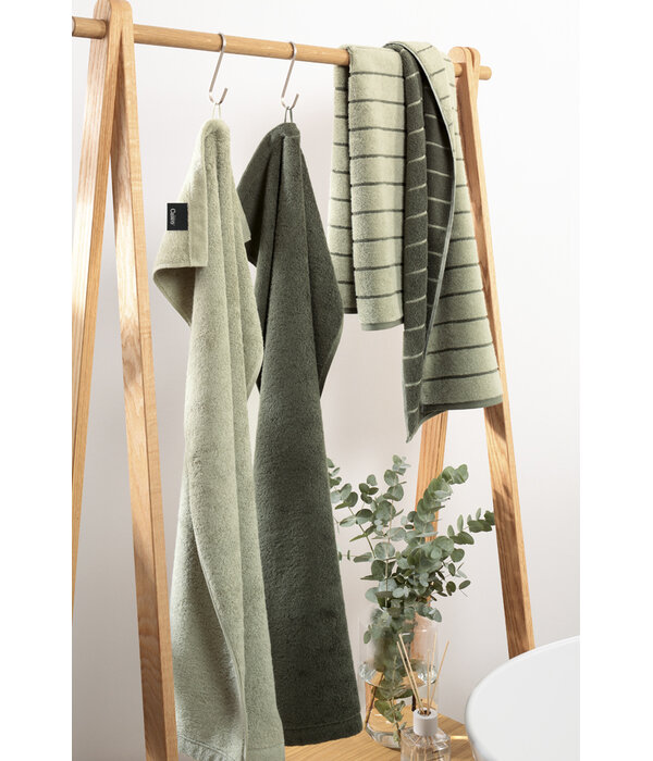 Cawö gestreepte handdoekenlijn Balance 6232, wasabi (44)