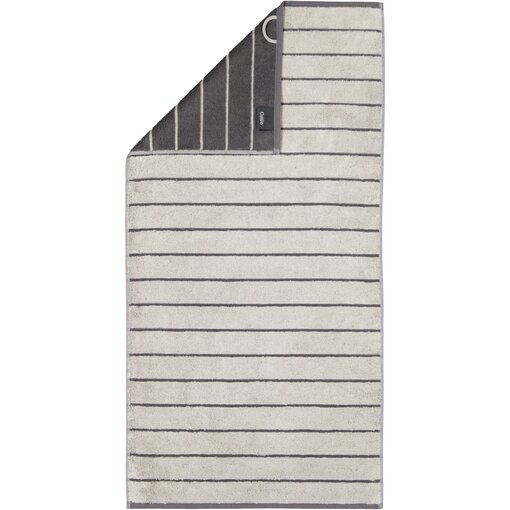 Cawö gestreepte handdoekenlijn Balance 6232, platin (77)