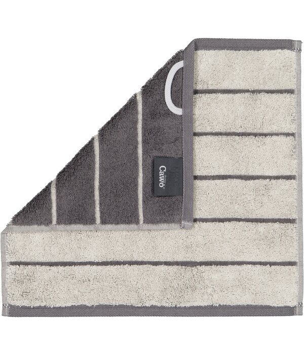 Cawö gestreepte handdoekenlijn Balance 6232, platin (77)