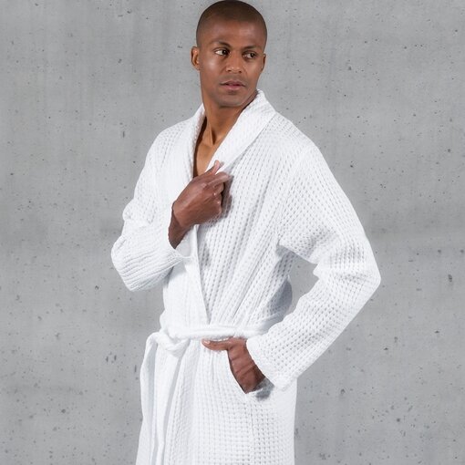 Abyss Habidecor Pousada wafelbadjassen white (100), 300 gram per m²