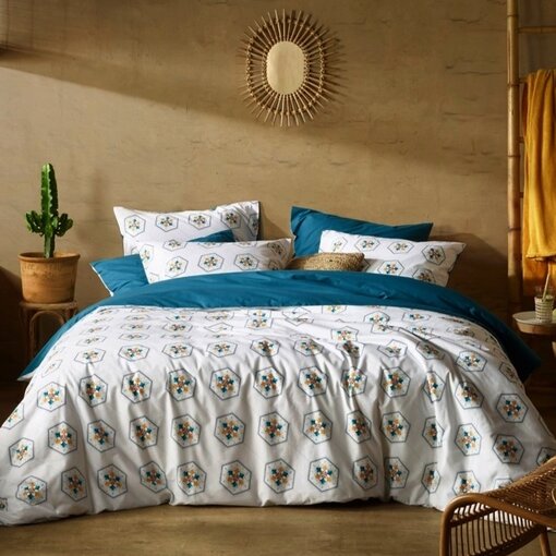 De Witte Lietaer dekbedovertrekset Saga exotic plume 180TC, vanaf