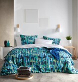 De Witte Lietaer dekbedovertrekset Checkered sea green 180TC