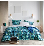 De Witte Lietaer dekbedovertrekset Checkered sea green 180TC
