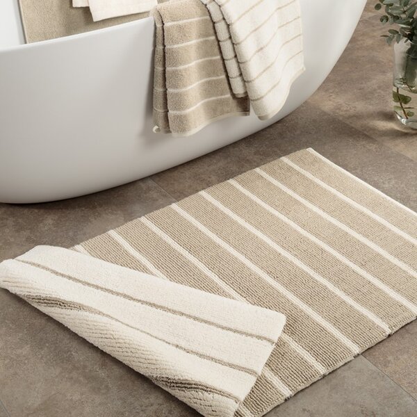 zandkleurige gestreepte badmat Balance 1008, natur (33)