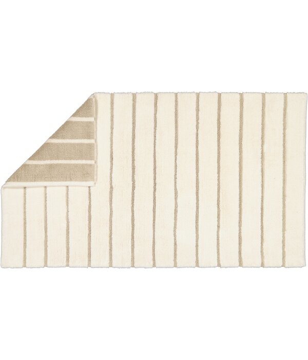Cawö zandkleurige gestreepte badmat Balance 1008, natur (33)