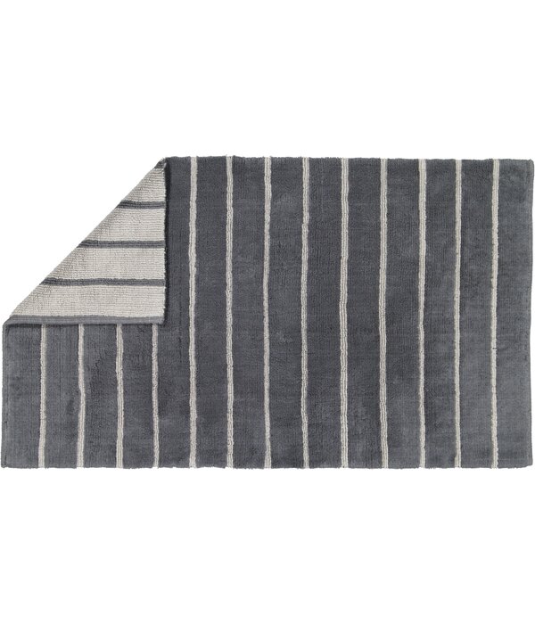 Cawö antraciet gestreepte badmat Balance 1008, anthrazit (73)
