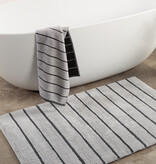 Cawö zilver grijs gestreepte badmat Balance 1008, platin (77)