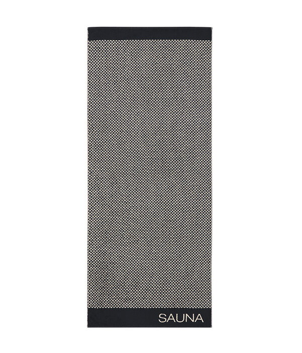 Cawö zwart met zand saunalakens Natural Allover 6220, schwarz (39)