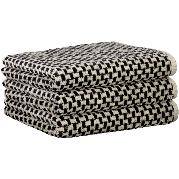 zwart - beige handdoekenlijn Natural Allover 6215, natur-schwarz (39)