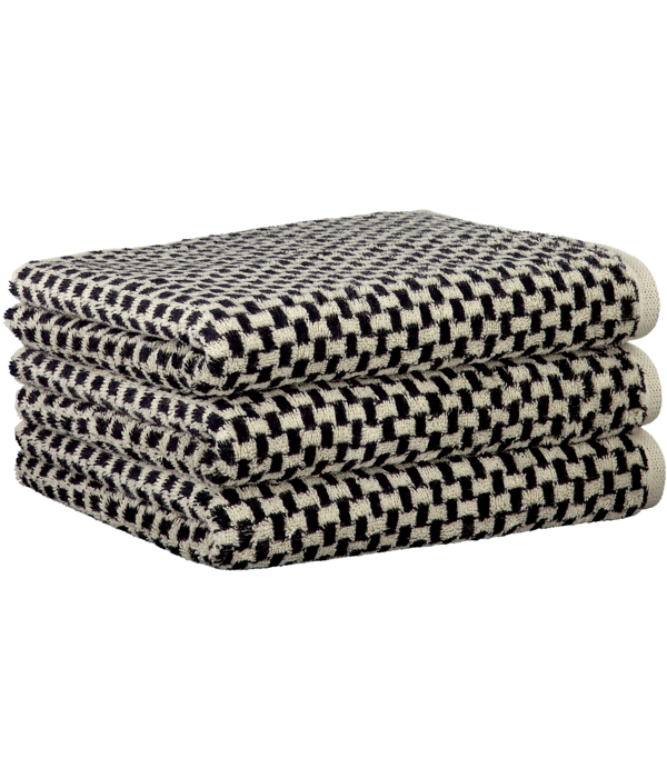Cawö zwart - beige handdoekenlijn Natural Allover 6215, natur-schwarz (39)