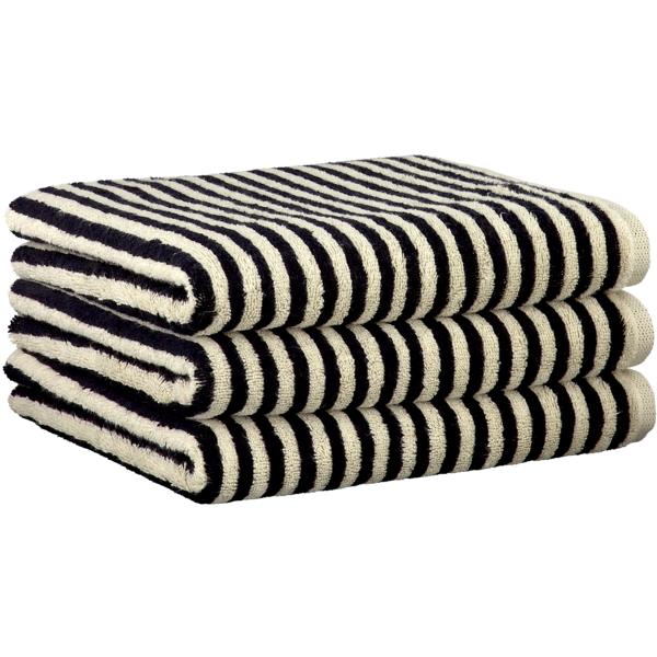 zwart - beige gestreepte handdoekenlijn Natural 6216, zwart/beige