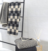 Cawö zwart - beige handdoekenlijn Natural Check 6217