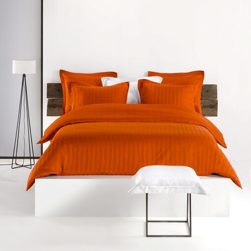 De Witte Lietaer oranje dekbedovertrek Zygo goldflame 220TC, vanaf