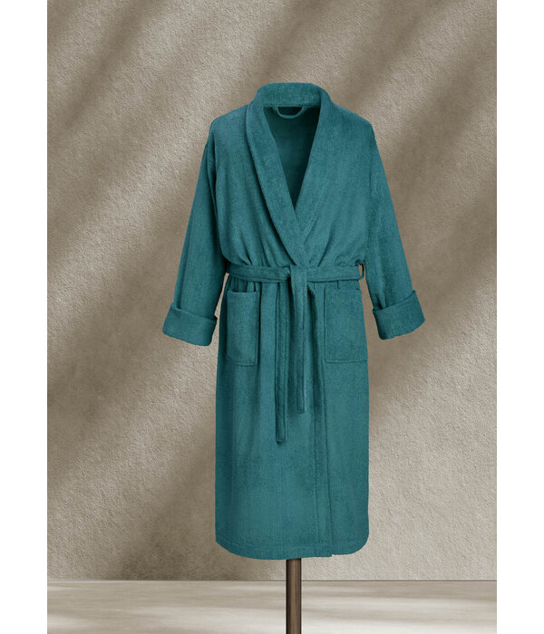 De Witte Lietaer blauwgroene badjas Etrusk lake green