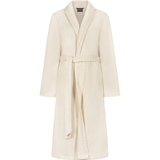 Cawö roomkleurige dames badjas met shawlkraag, 836 (champagne, 33)