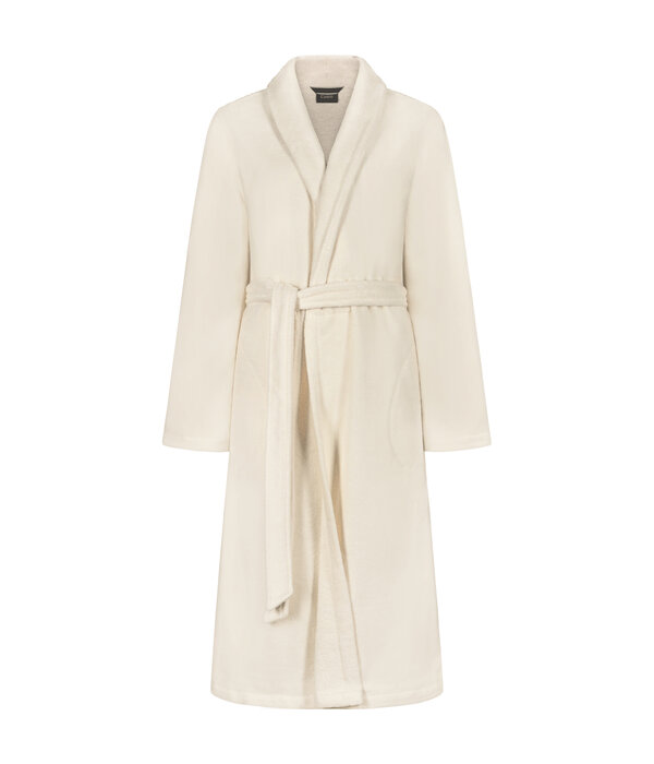Cawö roomkleurige dames badjas met shawlkraag, 836 (champagne, 33)