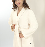 Cawö roomkleurige dames badjas met shawlkraag, 836 (champagne, 33)